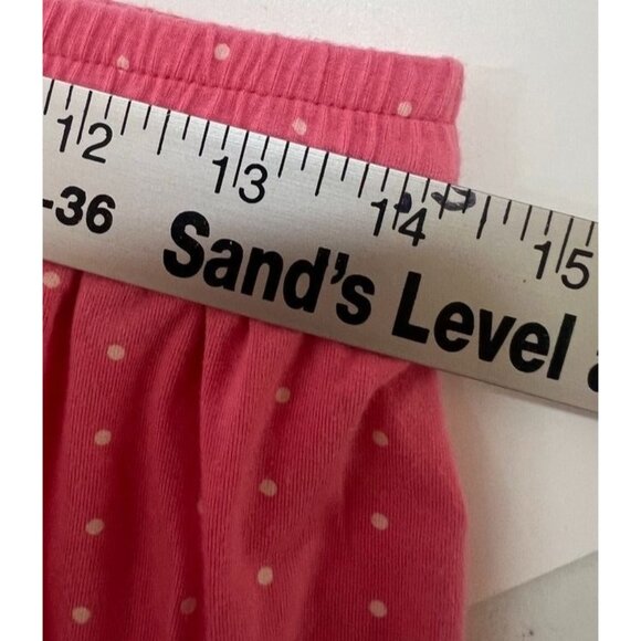 Womens L Pink White Polka Dot Pajama Set With Drawstring Shorts & Button-Up Top - Picture 9 of 9